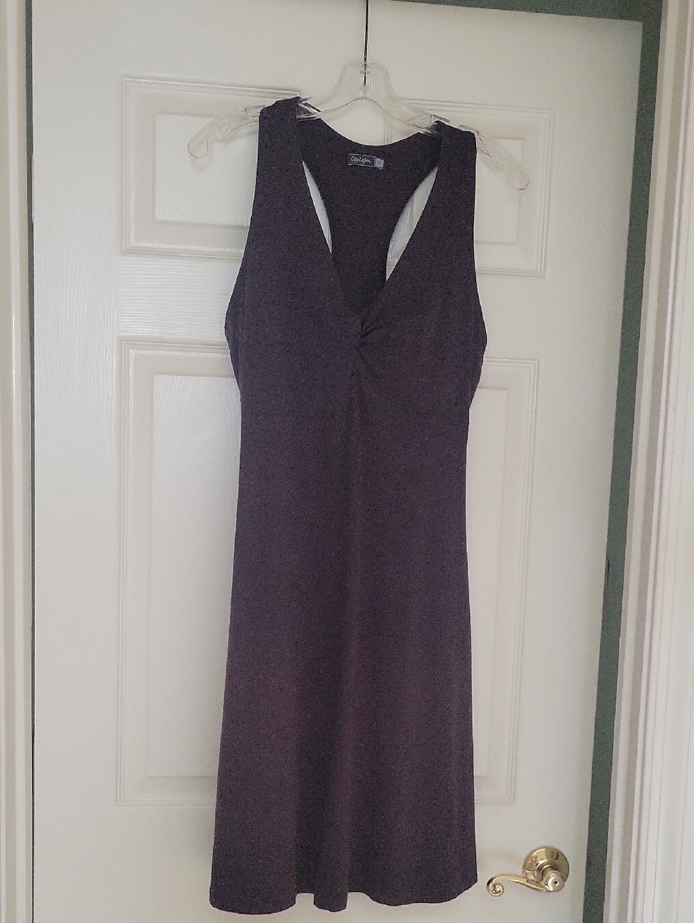 Cotton/spandex racerback Charcoal gray Dress Size Small